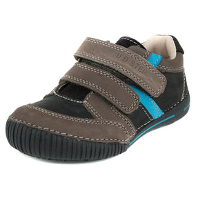 D.D. Step Little Kid Boy Shoes Black And Brown - Supportive Leather From Europe Kids Orthopedic - shoekid.ca