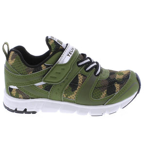 Tsukihoshi Velocity Green Camo Boys Running Shoes (Machine Washable)