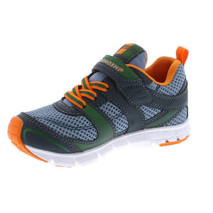 Tsukihoshi Velocity Charcoal Sea Boys Running Shoes (Machine Washable)