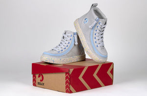 Grey/Blue Speckle BILLY Classic Lace High Tops -Shoekid.ca