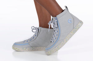 Grey/Blue Speckle BILLY Classic Lace High Tops -Shoekid.ca