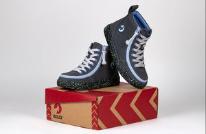 Charcoal/Blue Speckle BILLY Classic Lace High Tops -Shoekid.ca