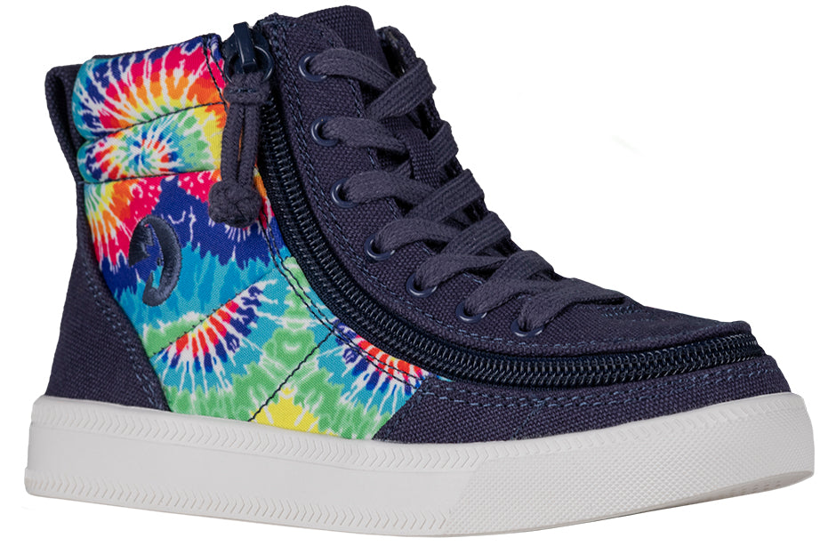 Navy Tie Dye BILLY Street High Tops -Shoekid.ca