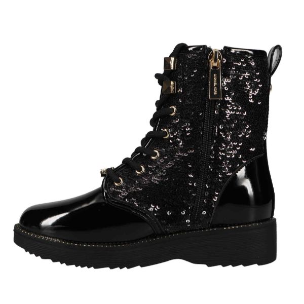 Michael Kors Haskell Drake Girls Black Leather Boots