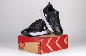 Black/White BILLY Sport Court Athletic Sneakers -Shoekid.ca