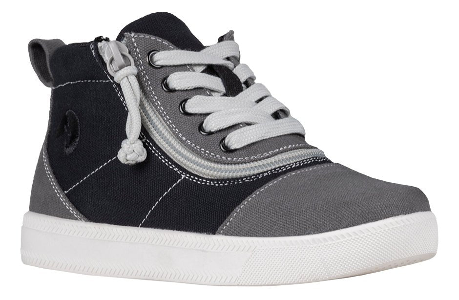 Grey Colorblock BILLY D|R Short Wrap High Tops -Shoekid.ca