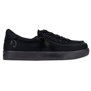 Kid's Black to the Floor Canvas BILLY Classic Lace Lows -Shoekid.ca