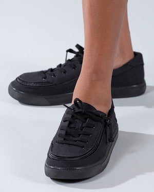 Kid's Black to the Floor Canvas BILLY Classic Lace Lows -Shoekid.ca