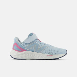 New Balance Fresh Foam v4 Blue Pink Girls Running Shoes (Little Kids)