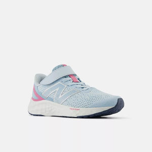 New Balance Fresh Foam v4 Blue Pink Girls Running Shoes (Little Kids)