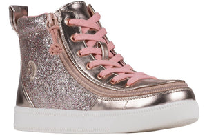 Rose Gold Unicorn BILLY Classic Lace Highs -Shoekid.ca