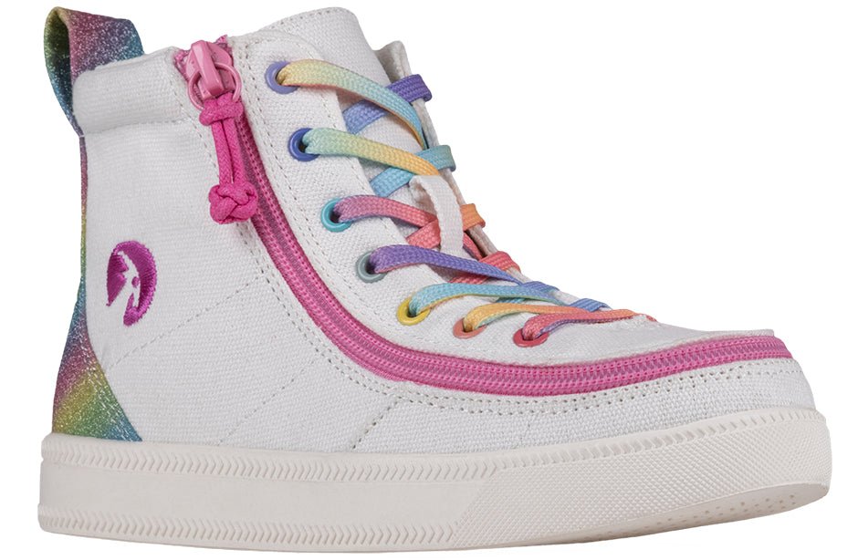 White Rainbow BILLY Classic Lace Highs -Shoekid.ca
