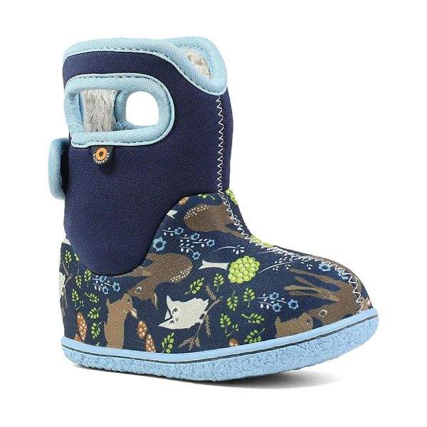 Baby Bogs Woodlands Blue Multi Waterproof Toddler Winter Boots - ShoeKid.ca