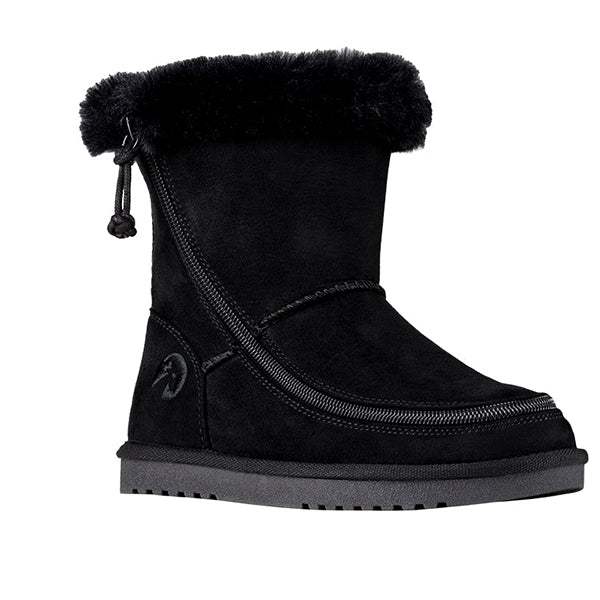 BILLY Black Girls Cozy Adaptable Winter Boots ShoeKid