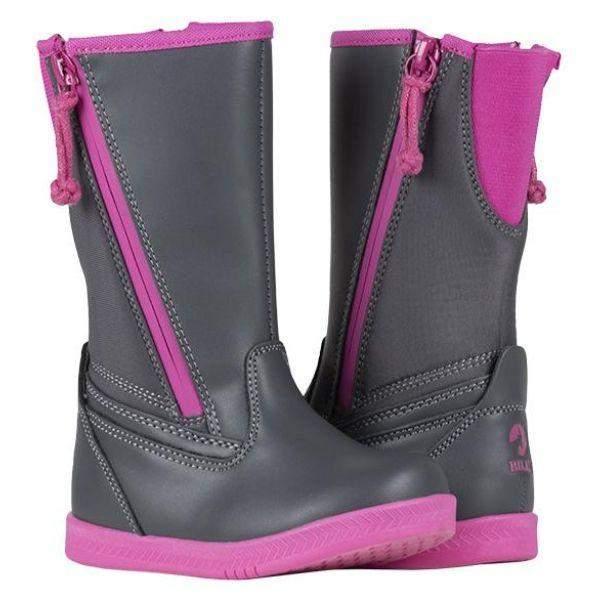 Billy Kids Gray Fuchsia BILLY Rain Waterproof Rain Boots - ShoeKid.ca