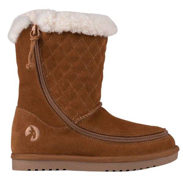 BILLY Quilt Lux Brown Girls Cozy Adaptable Winter Boots - ShoeKid.ca