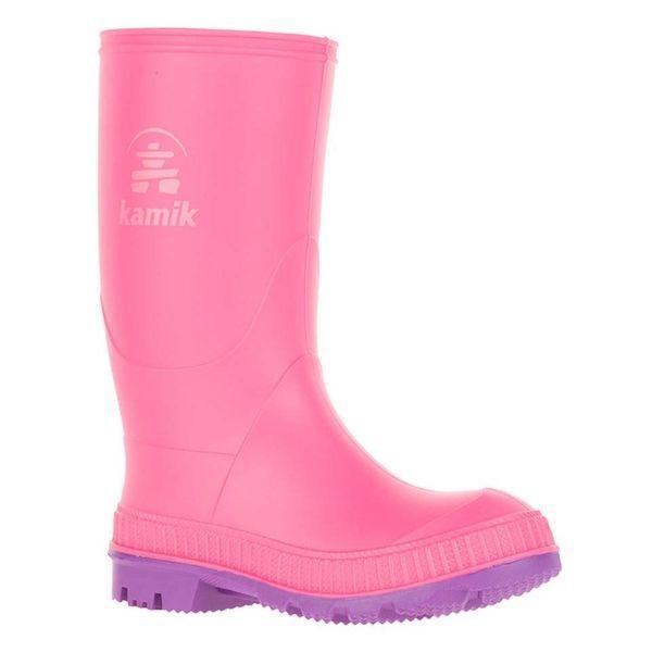 Kamik Kids' Stomp Pink Rose Girls Rain Boot (Made in Canada) | ShoeKid.ca