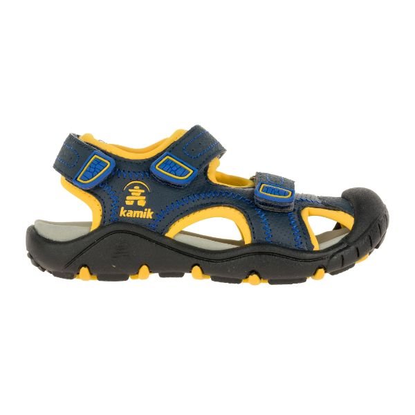 Kamik Seaturtle2 Boys Navy/Citrus Water Friendly Sandals | ShoeKid.ca