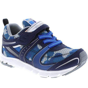 Tsukihoshi Velocity Navy Camo Boys Runnning Shoes (Machine Washable) - ShoeKid.ca